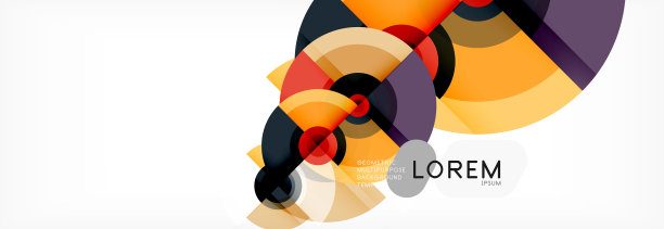 圆形抽象背景与三角形形状的现代设计，封面，模板，小册子，传单。图片下载