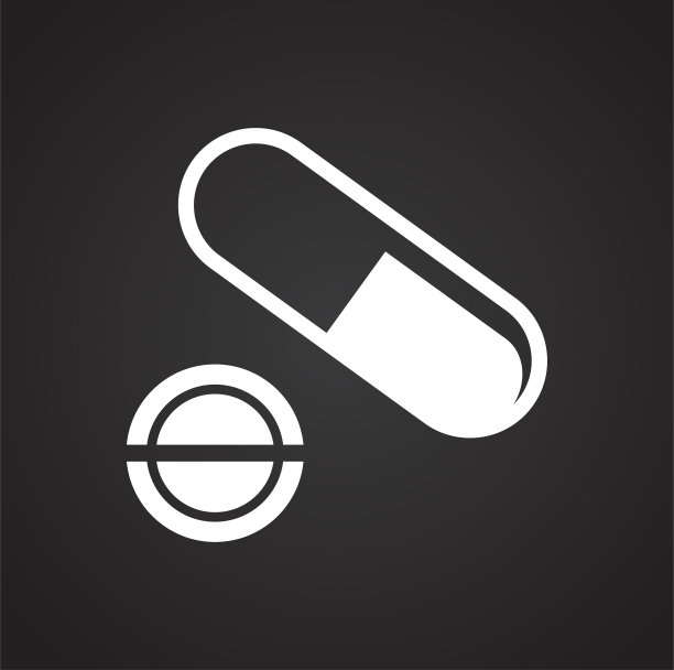 宠物医药图标黑色背景的图形和网页设计，现代简单的矢量符号。网络的概念。时髦的符号为网站设计网页按钮或移动应用程序。图片下载