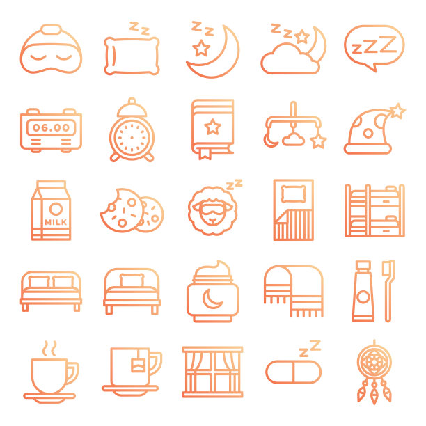 睡觉图标包图片下载