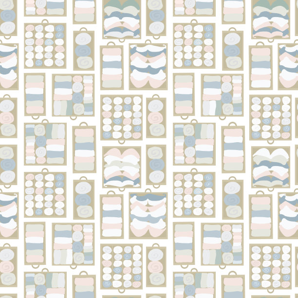 抽屉组织无缝矢量背景。衣柜组织说明。整理模式。整理和整理的概念。不同的抽屉里放着叠好的衣服。内衣、袜子、衬衫图片下载