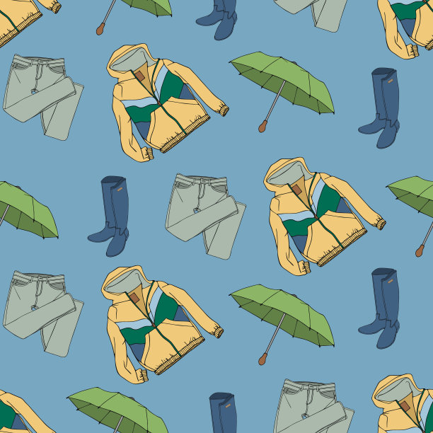 无缝图案与服装和配件1图片下载