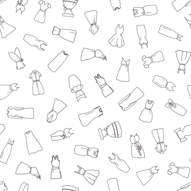 连衣裙图案插画图片下载