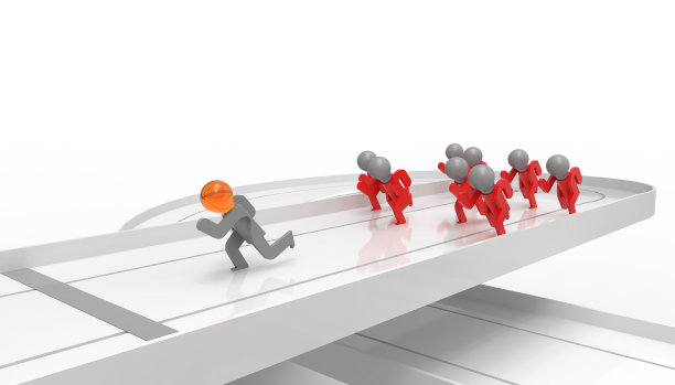 商业理念理念-领导者的胜利之路在商业和艺术孤立的白色背景图片下载