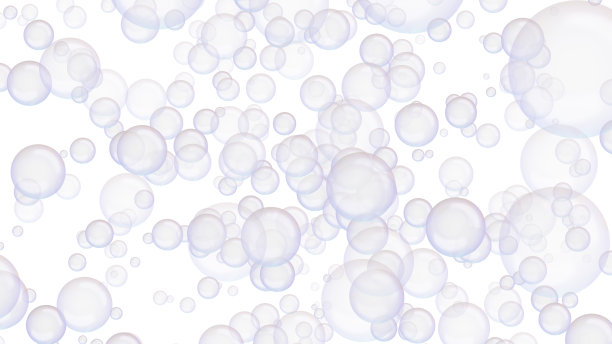 彩虹透明的肥皂泡孤立在白色的背景。3 d抽象插图图片下载