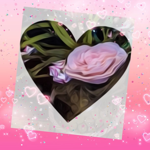 情人节背景花在框架图片下载