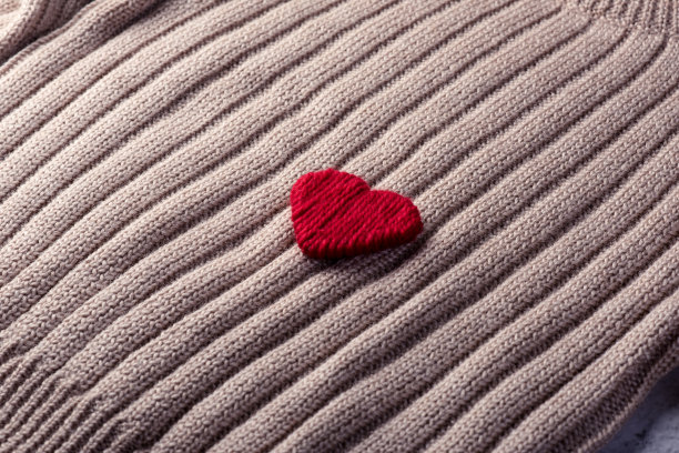 心，情人节，俯视图，红心情人节概念与拷贝空间图片下载