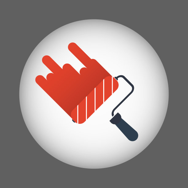 油漆滚筒图标，矢量插图。矢量油漆滚轮图标图片下载