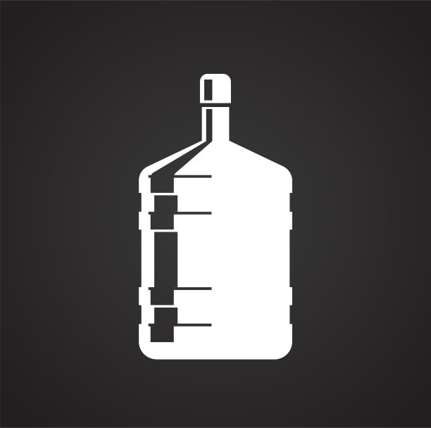 水图标蓝色设置在黑色背景的图形和网页设计，现代简单的矢量标志。网络的概念。时髦的符号为网站设计网页按钮或移动应用程序。图片下载