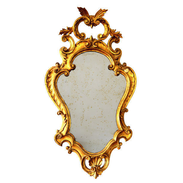 剪出的古代金镜图片下载