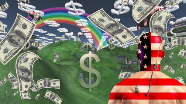 美国人被财富景观迷住了图片下载