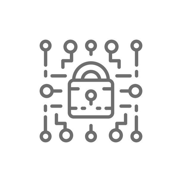 网络锁、网络安全、密码学线性图标图片下载