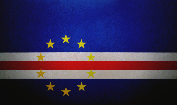 印在纸上的佛得角旗图片下载