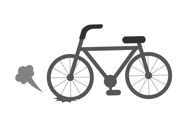 自行车轮胎扎破了图片下载