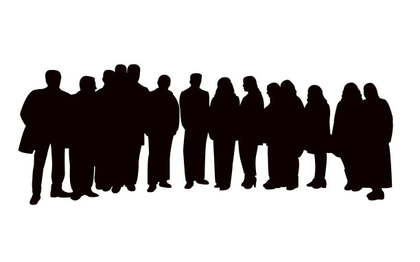 全家福，剪影向量图片下载