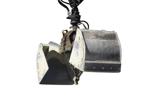 翻盖桶孤立的白色背景。格雷夫图片下载