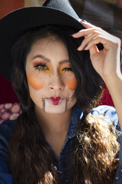 木偶娃娃万圣节化妆图片下载