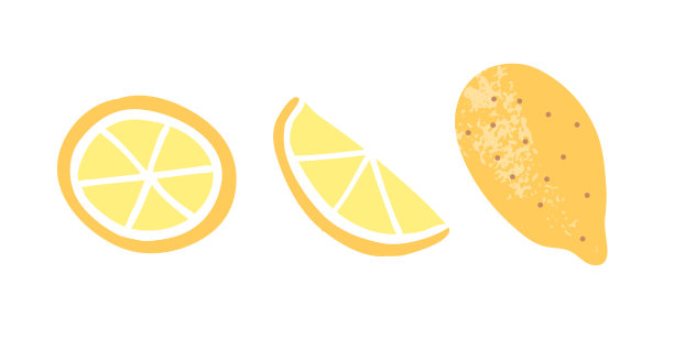 多汁的柠檬和柠檬片矢量插图上的白色背景图片下载