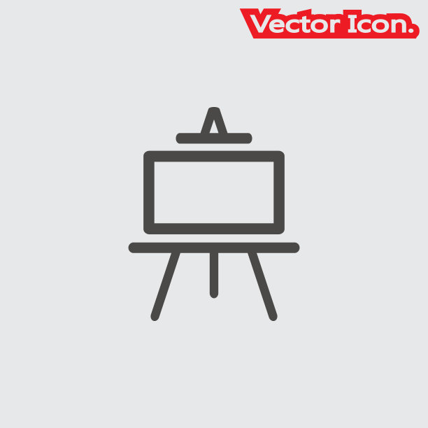 画架图标孤立的标志符号和平面风格的应用程序，网络和数字设计。图片下载