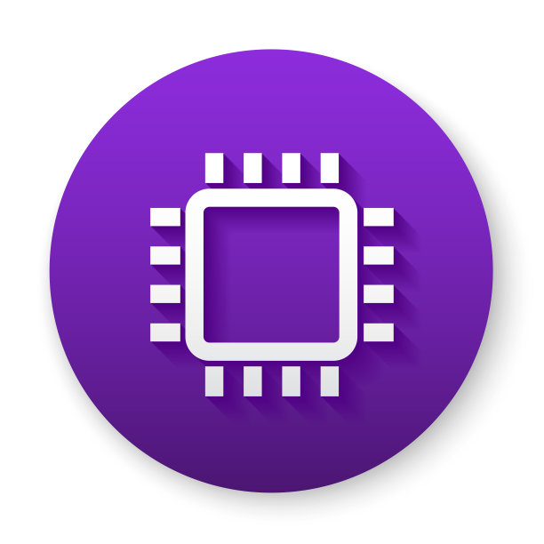 白色背景下的计算机芯片特写镜头图片下载