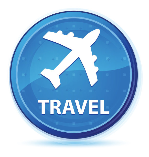 旅行(飞机图标)午夜蓝色素数圆按钮图片下载