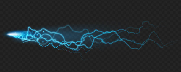 自然力效应的强大电荷闪电与火花。每股收益10图片下载