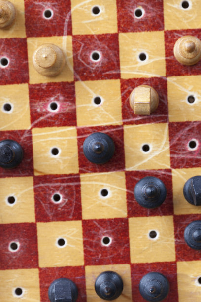 旧木制国际象棋图片下载