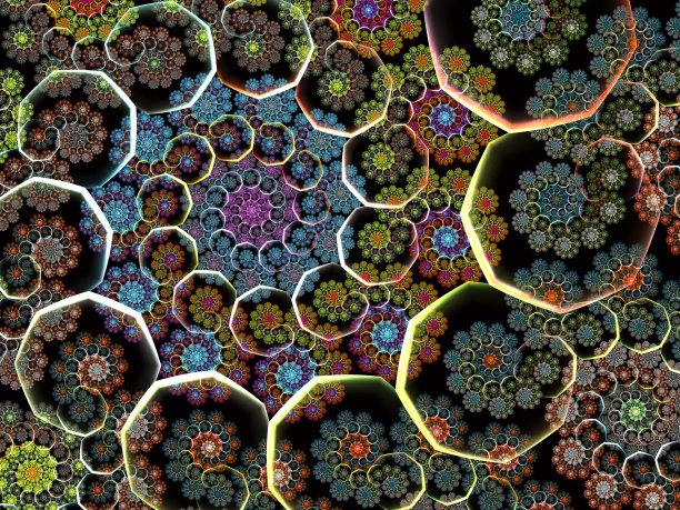 丰富多彩的雪分形图片下载