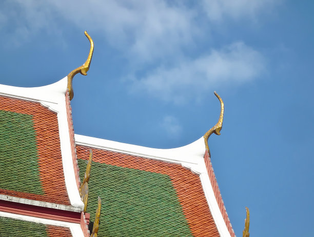 泰国建筑的装饰屋面。图片下载