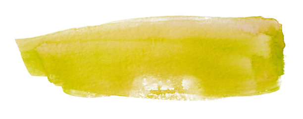 水彩纹理染色黄色。抽象孤立在白色背景手绘笔刷。高分辨率纹理照片图片下载