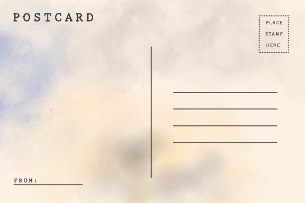 空白明信片的背面有脏斑图片下载