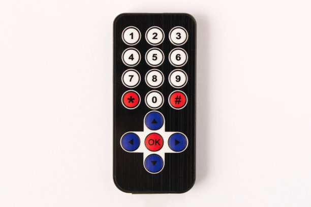 小的远程控制。孤立在白色背景上。图片下载