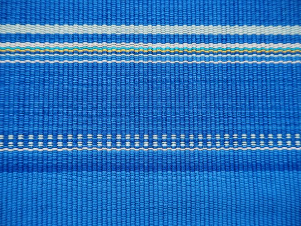 条纹纺织品背景，手工编织的蓝色面料图片下载