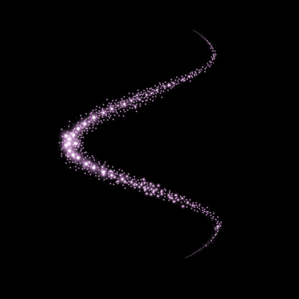 闪烁的星尘轨迹，发光的粒子，紫色图片下载