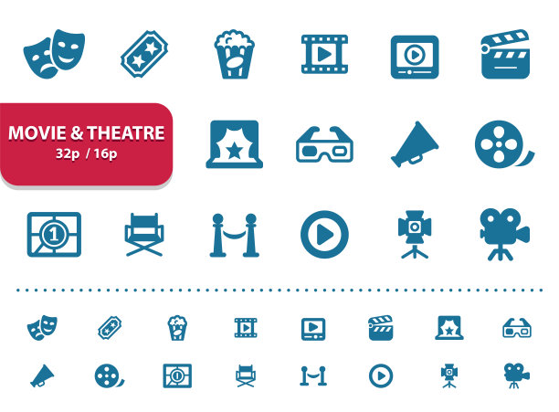 电影和剧院图标(2倍放大预览)图片下载