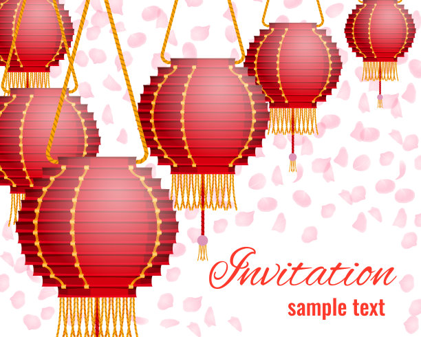 樱花和纸灯笼图片下载