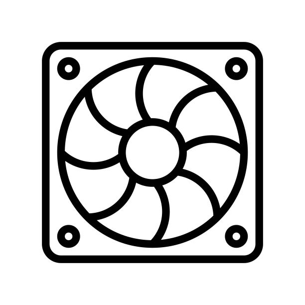 排风扇矢量图，隔离线条样式图标图片下载