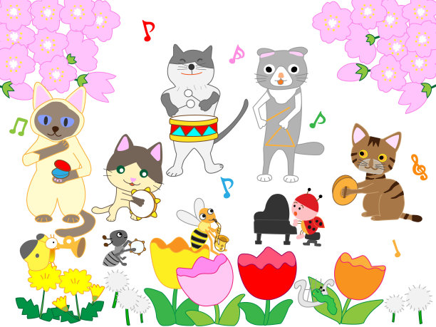 春天的宠物音乐图片下载