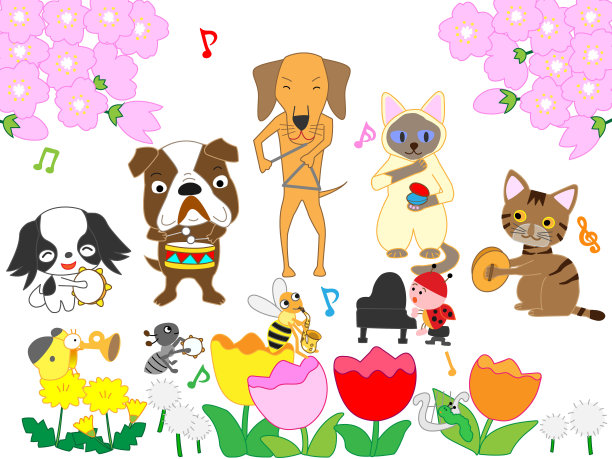 春天的宠物音乐图片下载