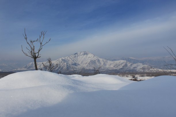 雪覆盖了西图湾山。图片下载