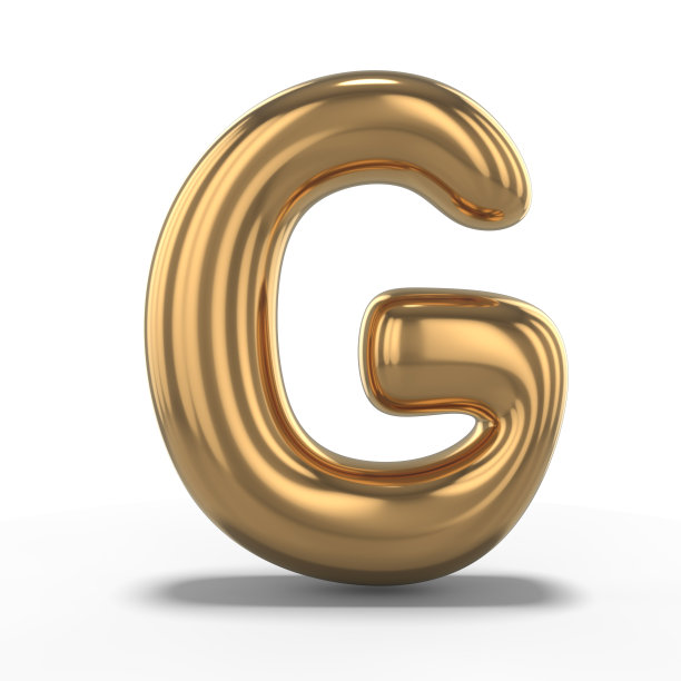 字母G由可充气的气球制成，孤立在白色背景上。3 d图片下载