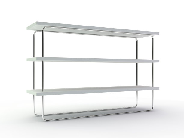 白空柜。有架子的橱柜。3 d图片下载