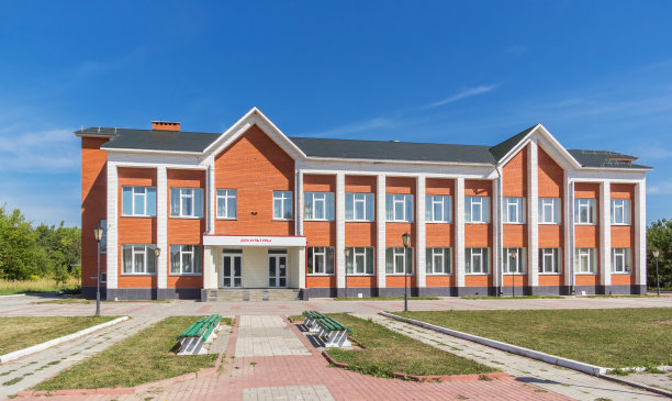 俄罗斯梁赞地区文化砖房图片下载