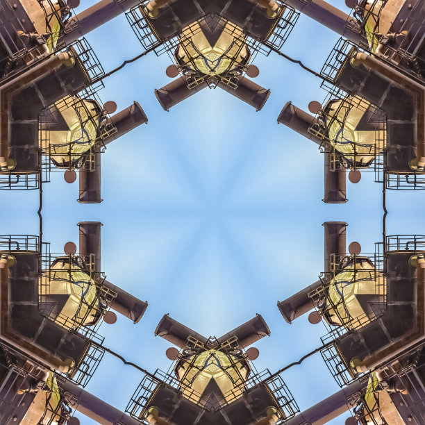 由金属烟囱和罐制成的形状图片下载