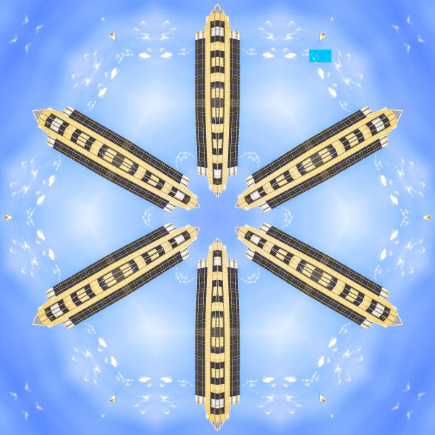 小塔做成复杂的星形设计图片下载