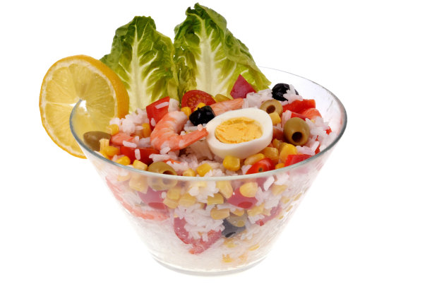 白色背景沙拉图片下载