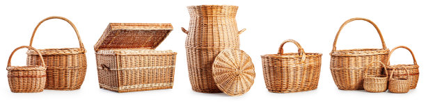 柳条篮环保包装套图片下载