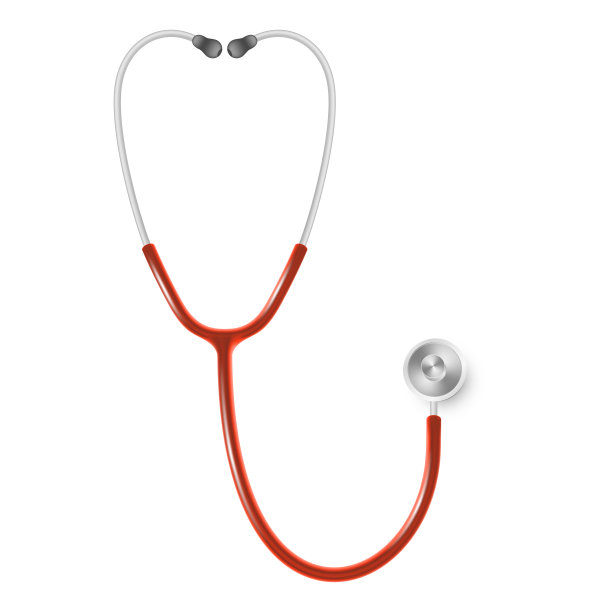 医疗保健概念，医生的听诊器孤立在白色背景上。每股收益10图片下载