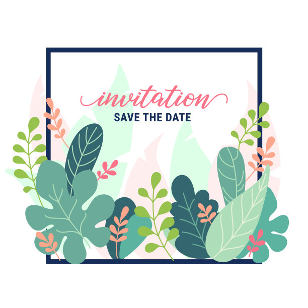 幻想植物平面插图背景。平面设计模板。孤立的矢量剪辑艺术上的白色背景。图片下载