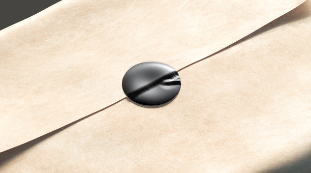 空白黑色不干胶贴纸工艺包装纸模型图片下载