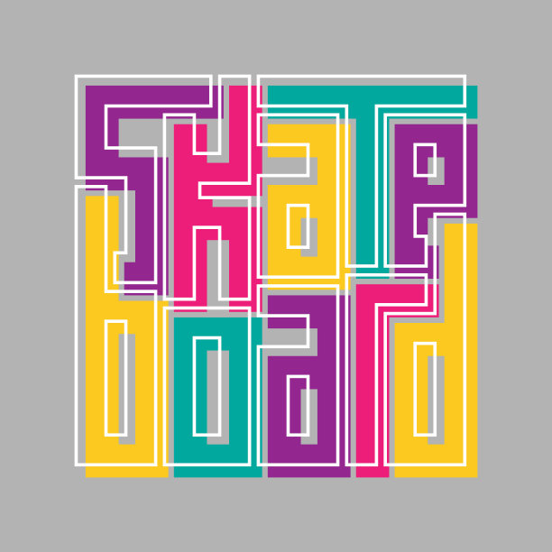 滑板印刷图形。图片下载